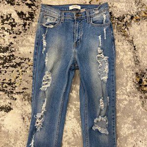 Vibrant Ripped Skinny Jeans